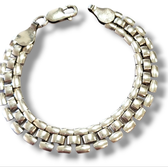 Jewelry - Vintage Sterling Panther Link Bracelet